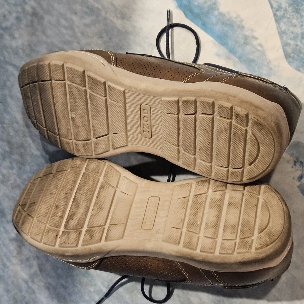 Izod Felix Men's Boat‎ Shoes Brown Casual Lace Up Size 9